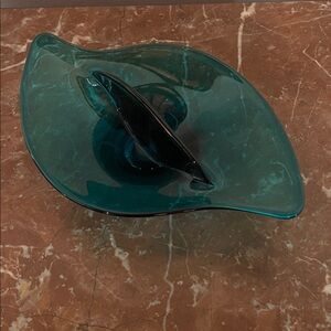 Mid Century Viking Glass Art Dish